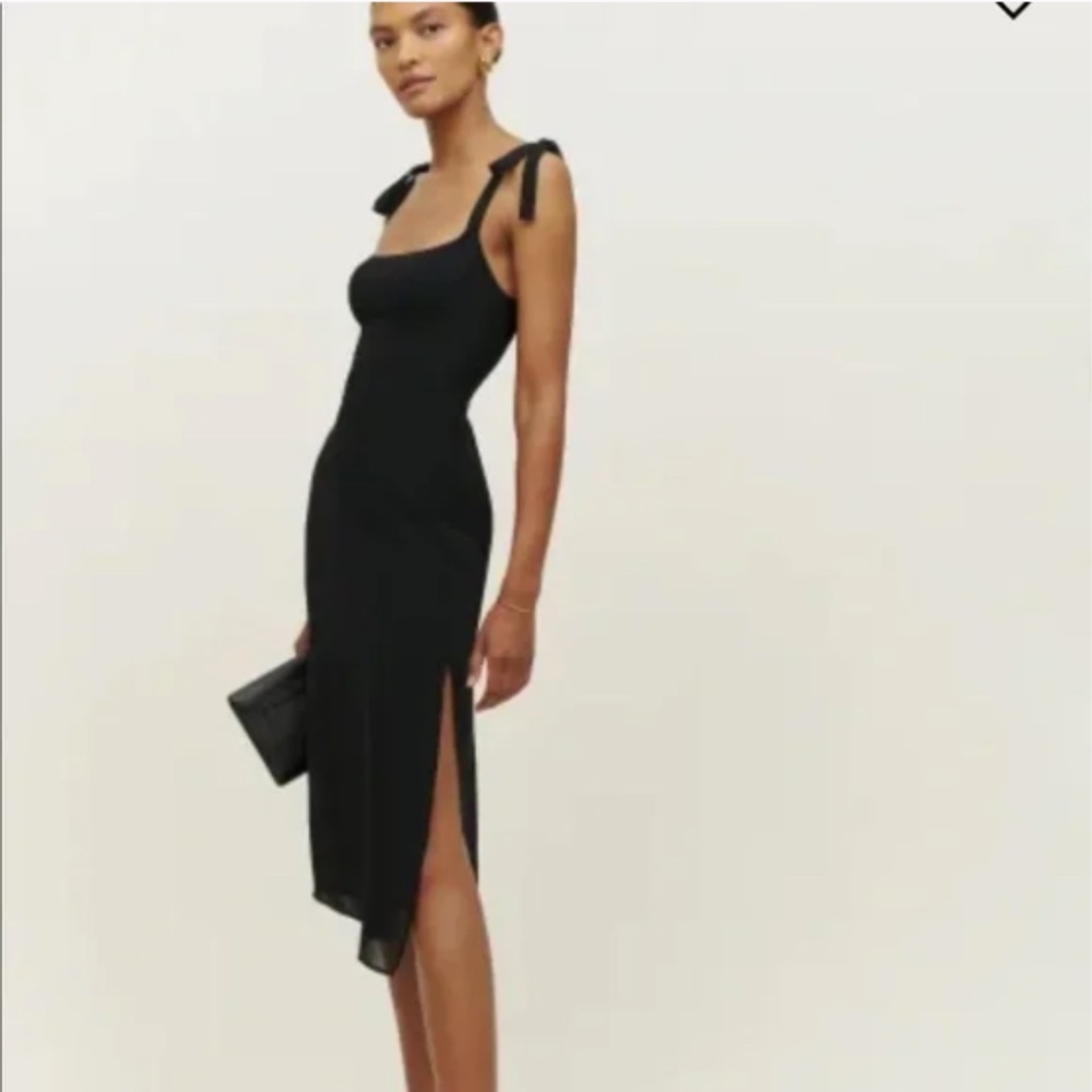 Reformation Besse Midi Dress Black 6